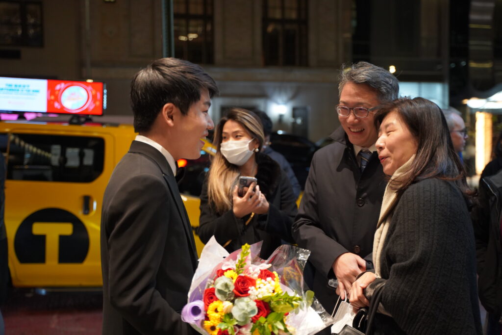 Sae Yoon Chon with Ambassador Jongin Bae and and his wife, Junghee Lee with Sae Yoon Chon